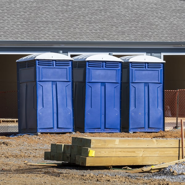 how often are the porta potties cleaned and serviced during a rental period in Mainland PA